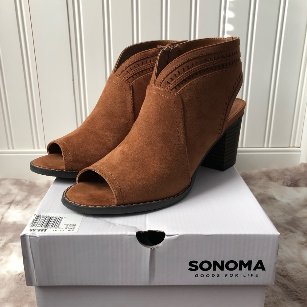 😍 Western Style Peep Toe Ankle Boots - Picture 3 of 10